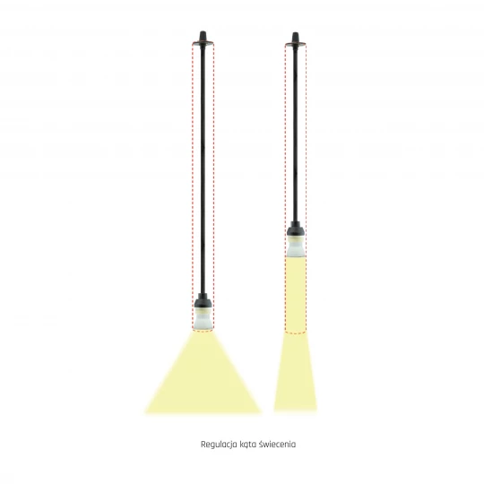 CHLOE SLIM MR11 ZWIESZANA SZYNOPRZEWÓD 3F 250V IP20 40x500+1m kabel CZARNY regulowany kąt świecenia SLIP005052