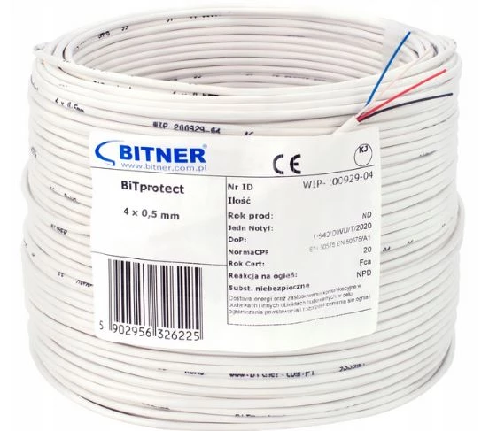 Przewód domofonowy YTDY BiTprotect 4x0,5mm (100mb)