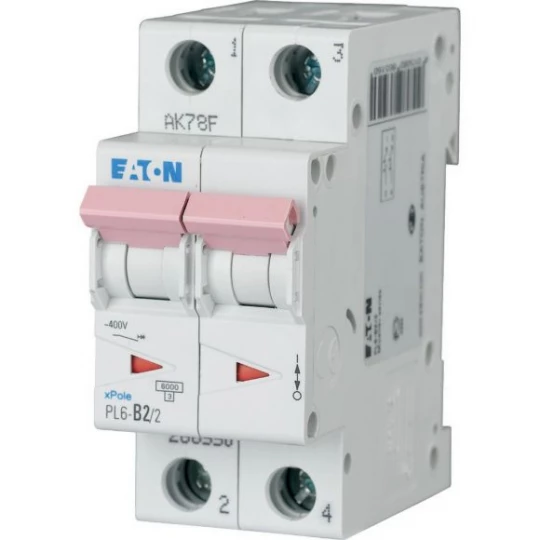 Wyłącznik nadprądowy 2P C 2A 6kA AC PL6-C2/2 286562
