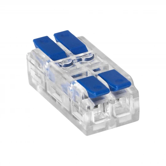 Złączka instalacyjna zaciskowa 2-przewodowa, dwustronna; na dowolny przewód 0,75-4mm²; IEC 250V/32A; worek 10 szt.