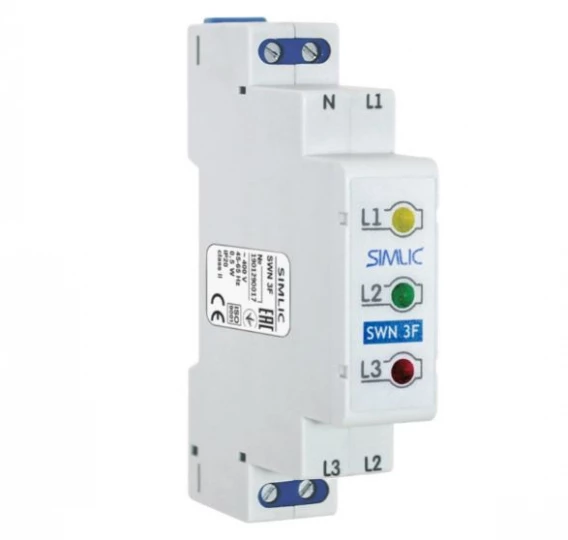 Wskaźnik napięcia LED 3-fazowy SWN 3F TS 35 szary 85132012