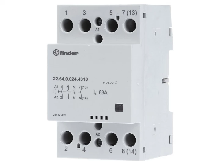 Stycznik modułowy 63A 4Z 24V AC/DC wskaźnik zadziałania, styk AgSnO2 22.64.0.024.4310