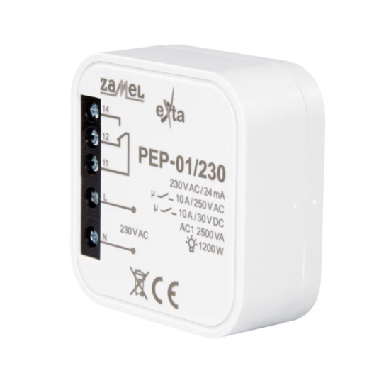 Przekaźnik elektromagnetyczny dopuszkowy 230VAC 10A PEP-01/230 EXT10000256