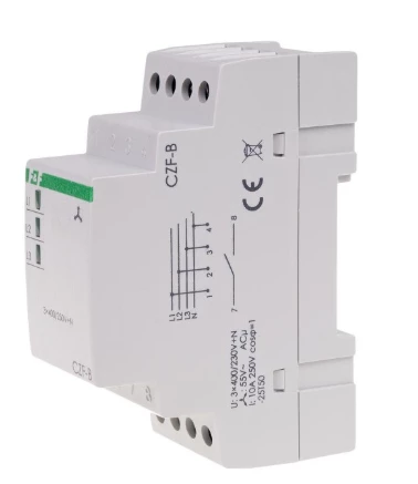 CZF-B Przekaźnik zaniku i asymetrii faz 10A 1Z 4sek 55V
