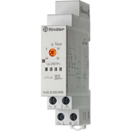 Automat do klatek schodowych, jednofunkcyjny 1Z 16A 30sek-20min obudowa instalacyjna 17,5 mm 14.81.8.230.0000
