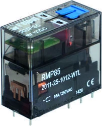 Przekaźnik miniaturowy 1P 16A 12V DC raster 5mm, wys. 25,5mm, do gniazd wtykowych RMP85-2011-25-1012-WTL 2615177