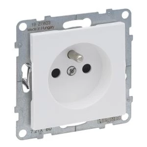 SUNO2 Gniazdo pojedyncze 2P+Z białe 16A 250V zaciski automatyczne z przesłoną 721180