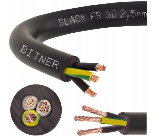 Przewód sterowniczy BiT 500 BLACK FR 300/500V 3G2,5 SB1925