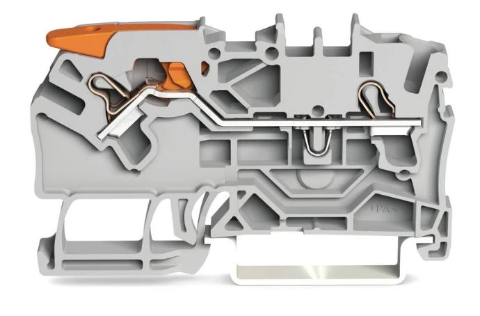 Złączka 2-przewodowa przelotowa 2,5mm2 szara 2102-1201 /50szt./