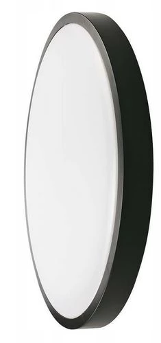 Plafoniera LED 18W 1800lm 4000K IP44 Okrągła fi225 Mleczny Czarna Ramka z mikrofalowym czujnikiem ruchu 7669