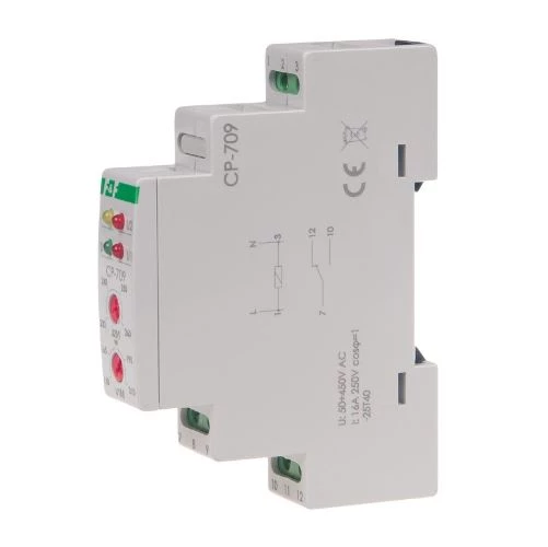 Przekaźnik kontroli napięcia 1-fazowy 1P 16A 150-210V/230-260V AC CP-709