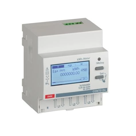 Miernik Energii Wh/Varh 3f Pomiar Bezpośredni 63A Z Wyjściem Rs485 2 Taryfy 4 Moduły CE4DF3DTCL1