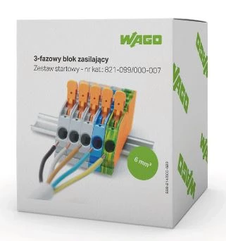 Zestaw złączek TOPJOBS do zasilania 3 fazowego 6mm2 kompletny 821-099/000-007