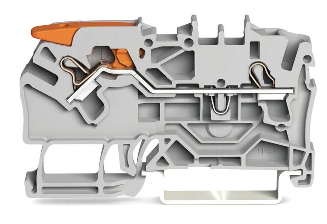 Złączka 2-przewodowa przelotowa 2,5mm2 szara WERSJA DEMONSTRACYJNA 2102-1201 60381380