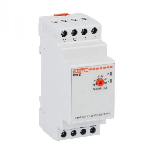 Przekaźnik kontroli poziomu cieczy 1P 2,5-50kOhm 220-240V AC LVM20A240