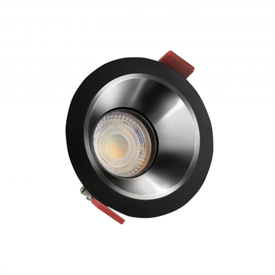 FIALE COMFORT ANTI - GLARE GU10 250V IP20 FI85x50mm BLACK round, reflector silver, adjustable SLIP001020