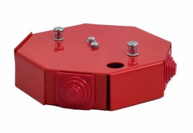 Puszka przeciwpożarowa PIP-3AN B6x2x4 ośmiokątna, E90, z bezpiecznikiem 0,75A, wymiary 124x28x137mm, czerwony 84623606