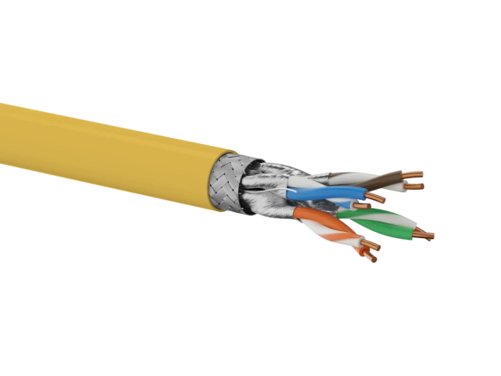 Kabel S/FTP kat.7A ALANTEC Dca LSOH 4x2x23AWG 1500 MHz (10Gb/s) 500m (POMARAŃCZOWA powłoka) 25 lat gwarancji, badanie jakości INTERTEK (USA)  - ALANTE