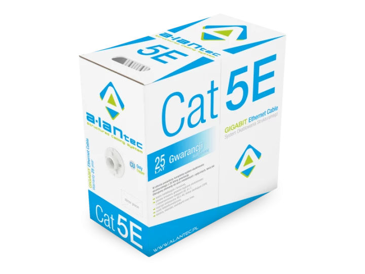 Kable U/UTP kat.5e LSOH 4PR podwyższona klasa palności - Cca 305m 25 lat gwarancji, badanie jakości INTERTEK (USA) ALANTEC - ALANTEC