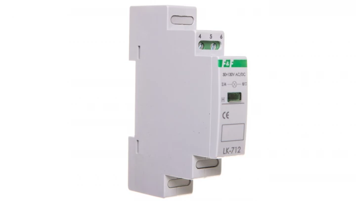 Lampka modułowa 1-fazowa zielona 30-130V AC/DC LK-712G-30-130V