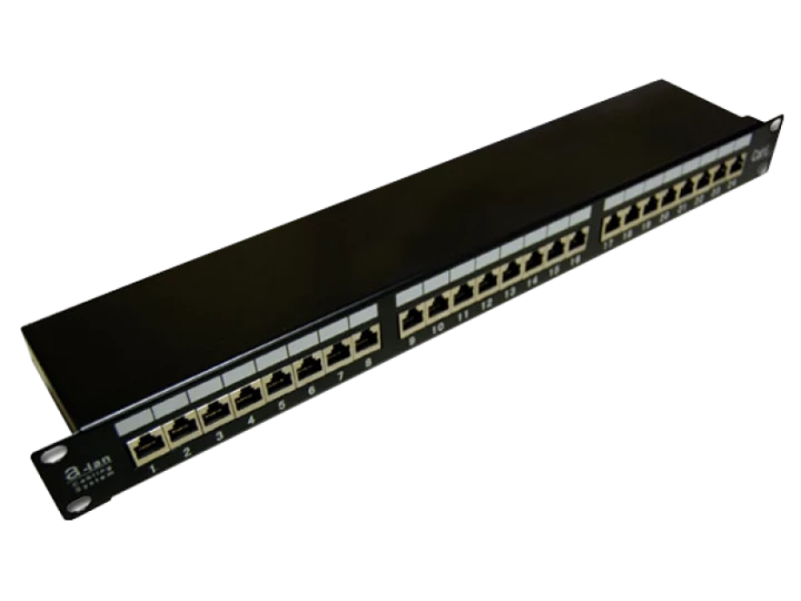 Patch panel STP kat.5e 24 porty LSA 1U ALANTEC - ALANTEC