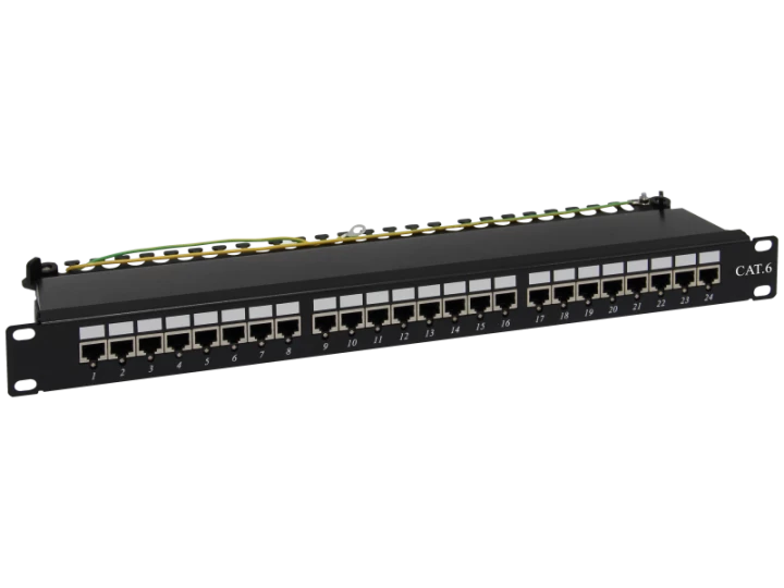 Patch panel NAVI LED STP kat.6 24 porty LSA 1U ALANTEC - ALANTEC