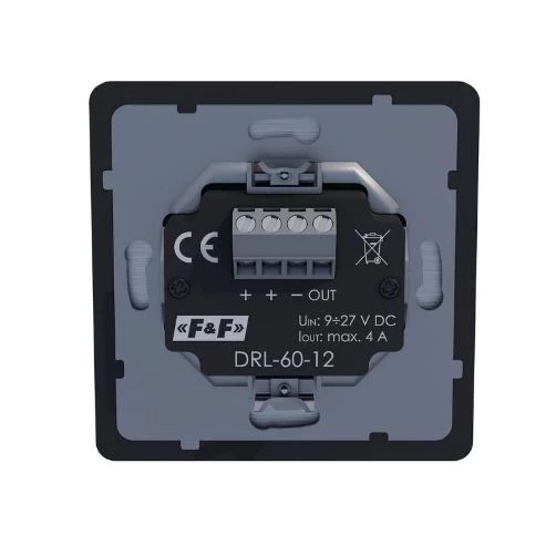 Laserowy czujnik odległości (schodowy czujnik ruchu) montaż w puszce fi60 kolor aluminium DRL-60-12