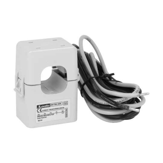 Przekładnik prądowy 250/5A kl.1 otwierany otwór 24x24mm przewody długości 1m DM1TMA0250