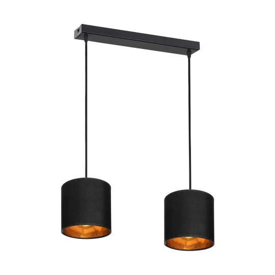 NEVA lampa wisząca, moc max. 2x60W, E27, czarna