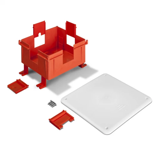Install-Box Puszka podtynkowa instalacyjna 208x208x84mm IP40 czerwona 0266-00