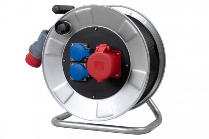 Przedłużacz siłowy na bębnie metalowym BORDO-320 32A 5p, 2x230V, wt.32/5, OPD 5x4 /20m/
