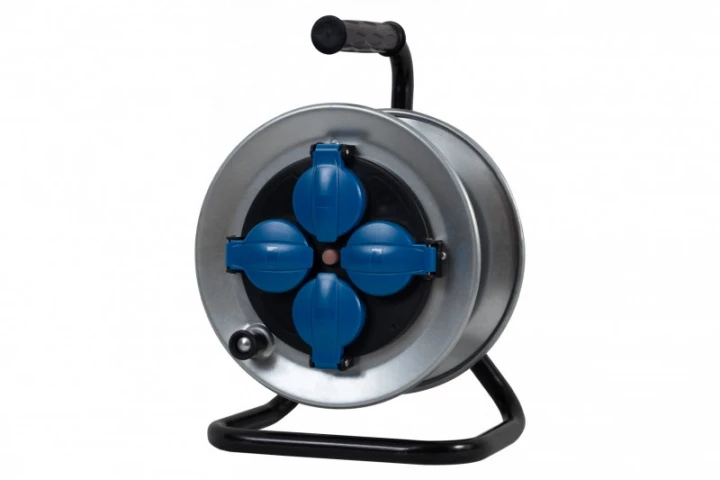 Rozgałęźnik na bębnie metalowym MINI-210 4x230V IP44 + termik