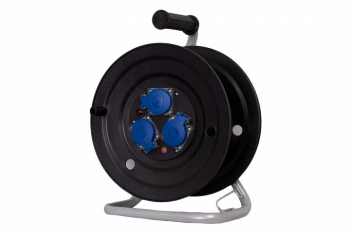 Rozgałęźnik na bębnie plastikowym NERO-290 3x230V IP44 + termik + kontrolka