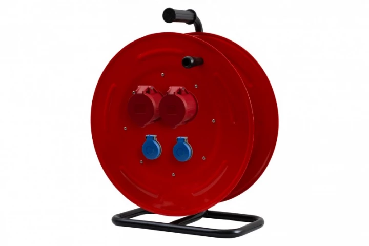 Rozgałęźnik na bębnie metalowym MAKARA-460 2x32A 5p, 2x230V  IP44