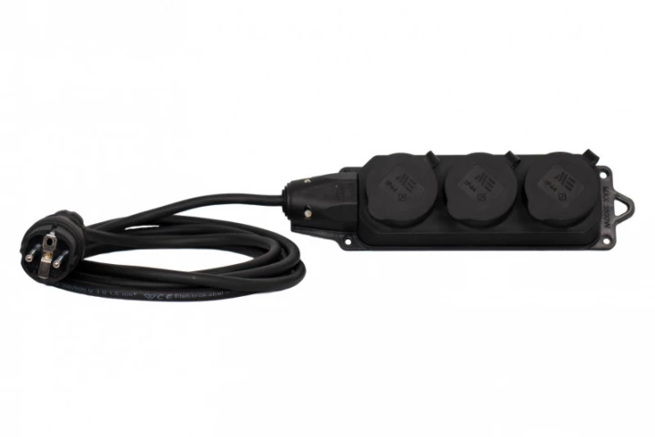 Przedłużacz listwowy gumowy 3x230V(3x2P+Z)  OW (H05RR-F) 3x2,5-15m