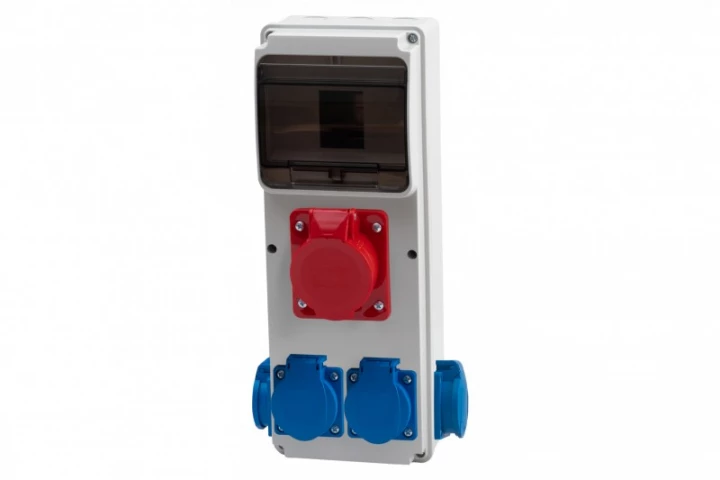 Rozdzielnica ULISSE 6M MIDI - gniazda 16A 5p, 4x230V /6 modułów/ IP44
