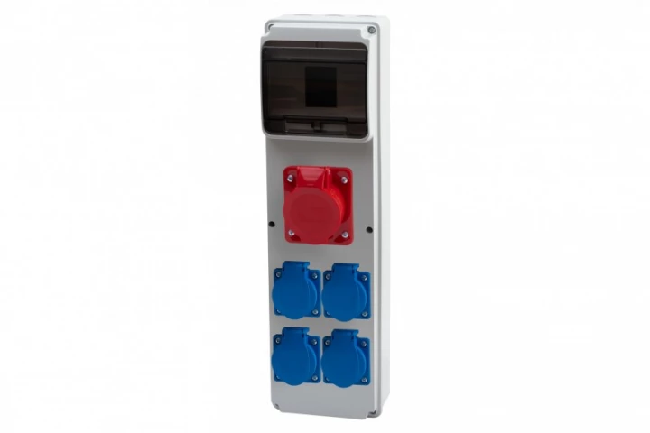 Rozdzielnica ULISSE 6M MAXI - gniazda 32A 5p, 4x230V /6 modułów/ IP44