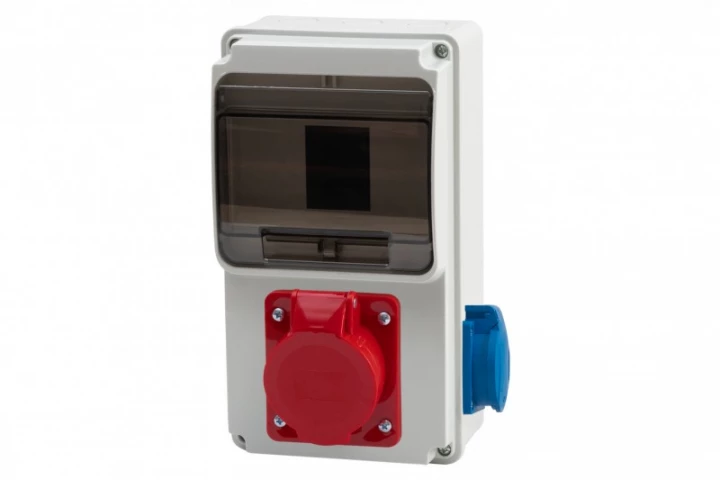 Rozdzielnica ULISSE 6M MINI - gniazda 32A 5p, 230V /6 modułów/