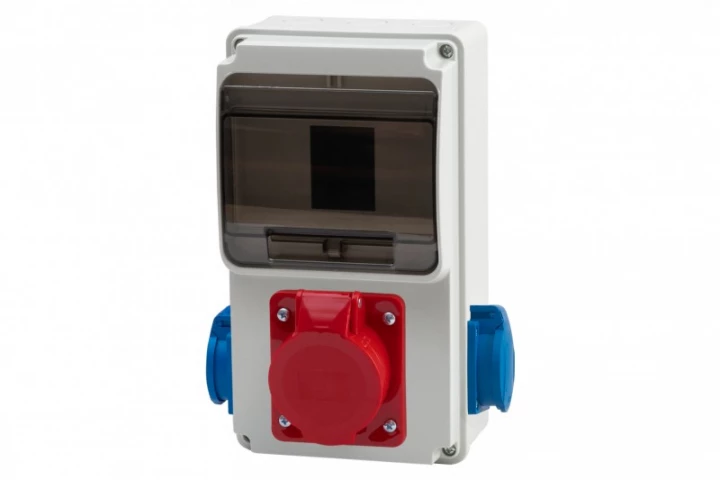 Rozdzielnica ULISSE 6M MINI - gniazda 32A 5p, 2x230V /6 modułów/