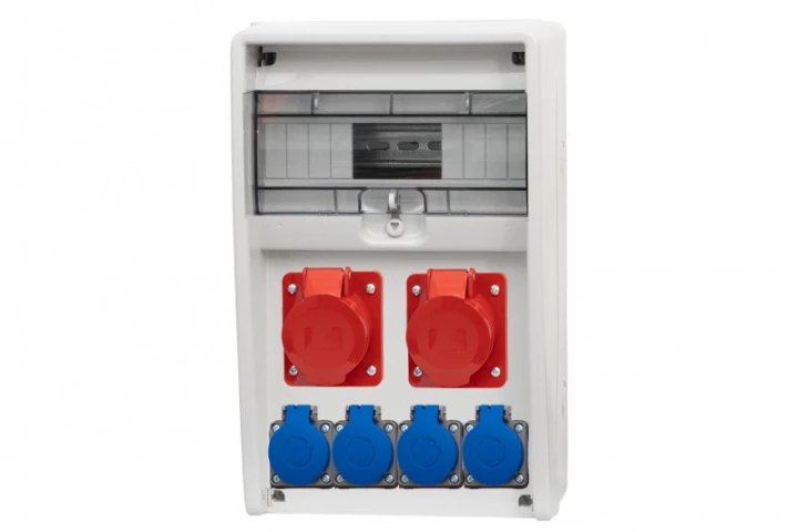 Rozdzielnica ULISSE 12M - gniazda 2x32A 5p, 4x230V /12 modułów/