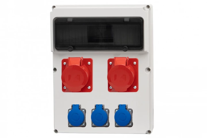 Rozdzielnica FEMO 13M - gniazda 2x16A 5p, 3x230V /13 modułów/ IP44