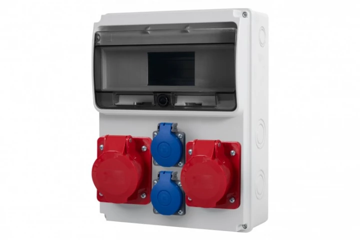 Rozdzielnica ULISSE 11M - gniazda 2x16A 5p, 2x230V  /11 modułów/