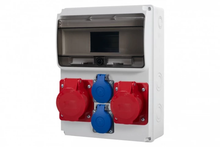 Rozdzielnica ULISSE 11M - gniazda 2x32A 5p, 2x230V  /11 modułów/