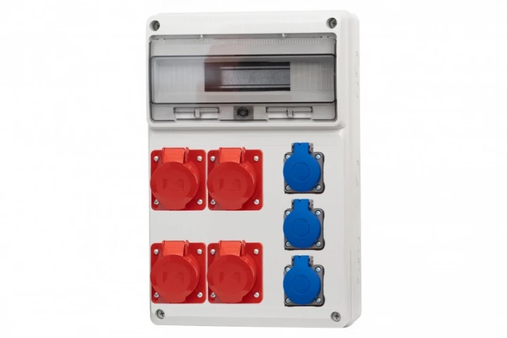 Rozdzielnica LEGATO 16M - gniazda 4x32A 5p, 3x230V /16 modułów/ IP44
