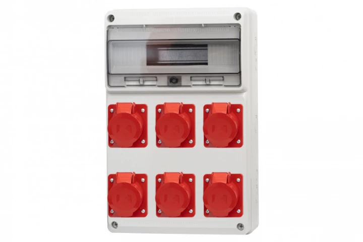 Rozdzielnica LEGATO 16M - gniazda 3x16A 5p, 3x32A 5p /16 modułów/ IP44