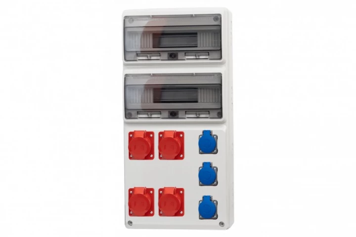 Rozdzielnica LEGATO 32M - gniazda 3x16A 5p, 32A 5p, 3x230V /32 moduły/ IP44