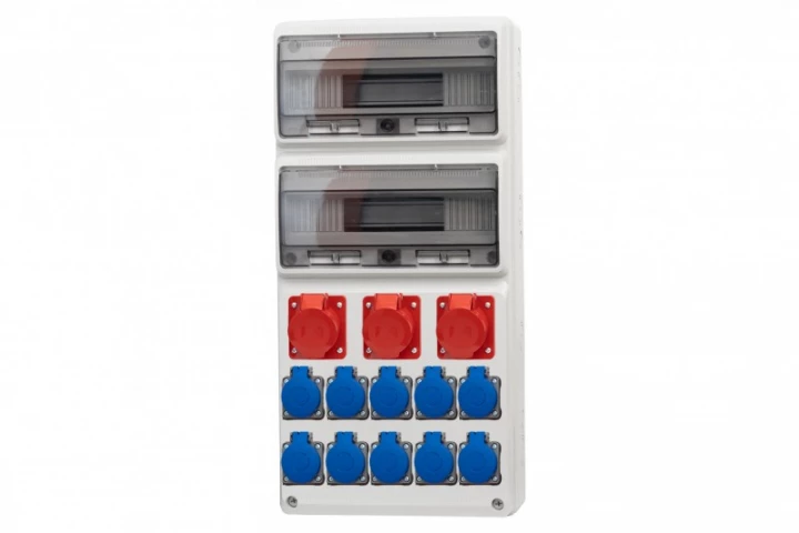 Rozdzielnica LEGATO 32M - gniazda 3x32A 5p, 10x230V /32 moduły/ IP44