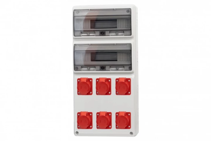 Rozdzielnica LEGATO 32M - gniazda 5x16A 5p, 32A 5p /32 moduły/ IP44