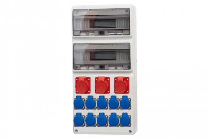 Rozdzielnica LEGATO 32M - gniazda 16A 5p, 2x32A 5p, 10x230V /32 moduły/ IP44