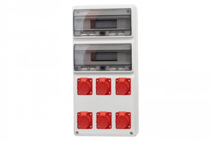Rozdzielnica LEGATO 32M - gniazda 3x16A 5p, 3x32A 5p /32 moduły/ IP44